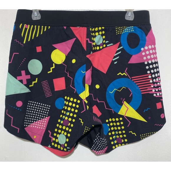 Womens Tachuntfish Shorts Size Medium Geometric Print Retro Athletic Performance - Picture 7 of 8